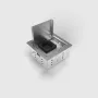 BEP24 bodemtank 3301E-1-1 - roestvrijstaal, 1x Schuko (type F), IP20, inbouwmontage