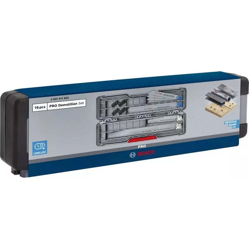 Bosch PRO Tough Box Demolition reciprozaagbladset 16-delig