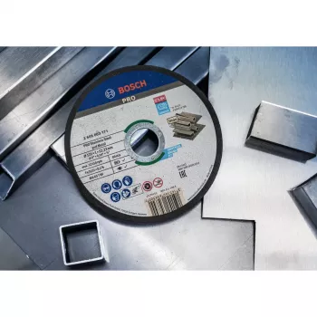BOSCH POWERTOOLS PRO doorslijpschijf voor roestvrij staal en metaal, Ø 125 mm, 100 stuks in emmer (boring 22,23 mm, WA 60 T BF)