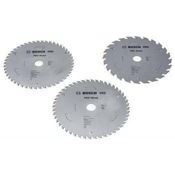 BOSCH POWERTOOLS PRO Wood accu-cirkelzaagblad 165 mm (3-pack voordeelverpakking)