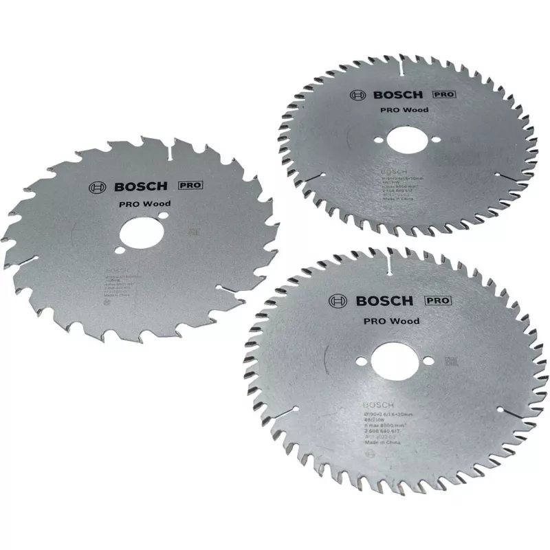 BOSCH Power Tools PRO hout-cirkelzaagblad 190 mm (3-pack voordeelverpakking)