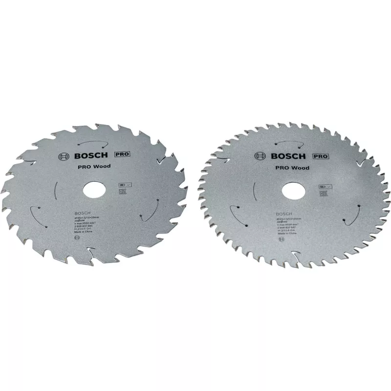 BOSCH POWERTOOLS PRO Wood accu-cirkelzaagblad 165 mm (2-pack promotieverpakking)