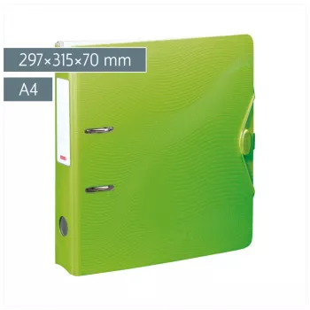 BRUNNEN WAVE hefboomdekselordner kiwi groen kunststof 7 cm DIN A4
