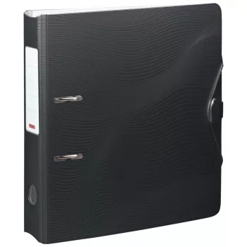 BRUNNEN WAVE hefboomsordner Onyx Black kunststof 7,0 cm DIN A4