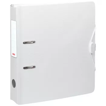 BRUNNEN WAVE hefboomhechter wit kunststof 7,0 cm DIN A4