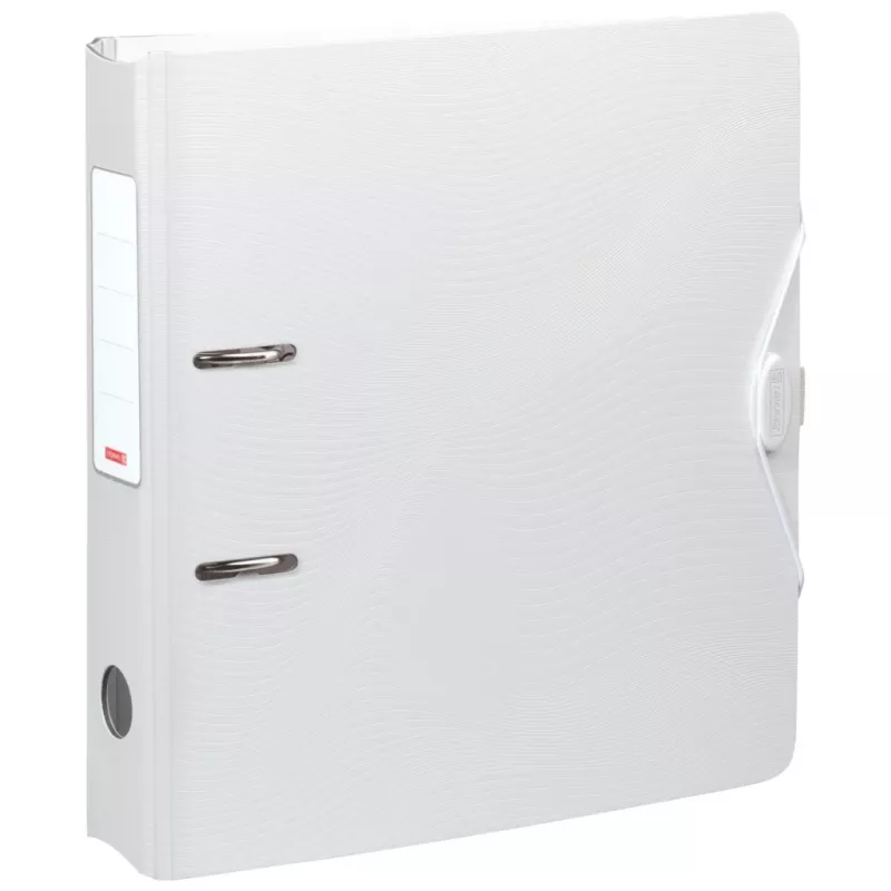BRUNNEN WAVE hefboomhechter wit kunststof 7,0 cm DIN A4