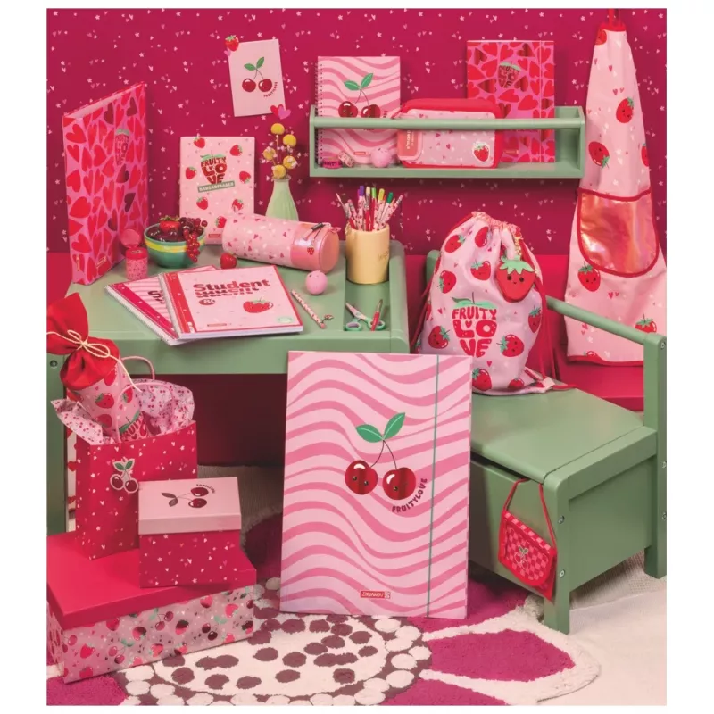 BRUNNEN Fruity Love Collection map A4 roze/rood, 1 stuk (1041604522)
