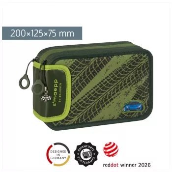 BRUNNEN gevuld etui s'maepp Fast Wheels groen/lichtgroen 33-delig, 20,0 x 7,5 cm (1049121521)