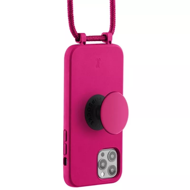 Just Elegance PopGrip Case voor Apple iPhone 12 / iPhone 12 Pro 6,1 inch - Orchid Flower Pink (30090)
