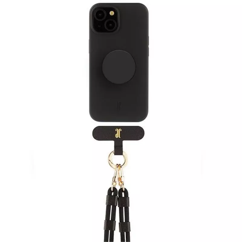 Just Elegance 3-in-1 PopGrip Case voor Apple iPhone 15, 6,1 inch, zwart