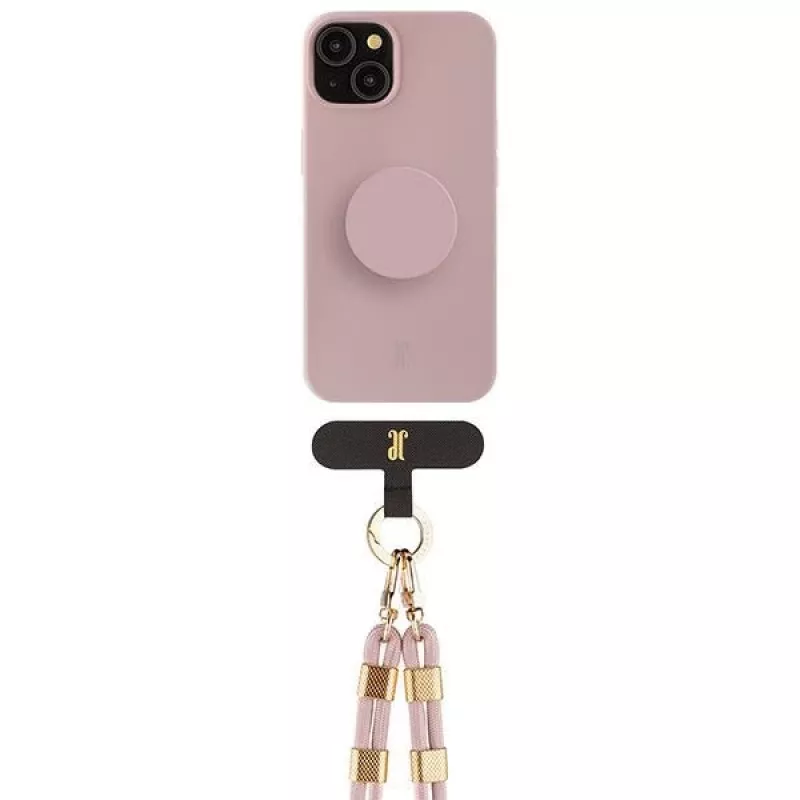 Just Elegance 3-in-1 PopGrip hoes voor Apple iPhone 15 6,1 inch - rosé (30494)