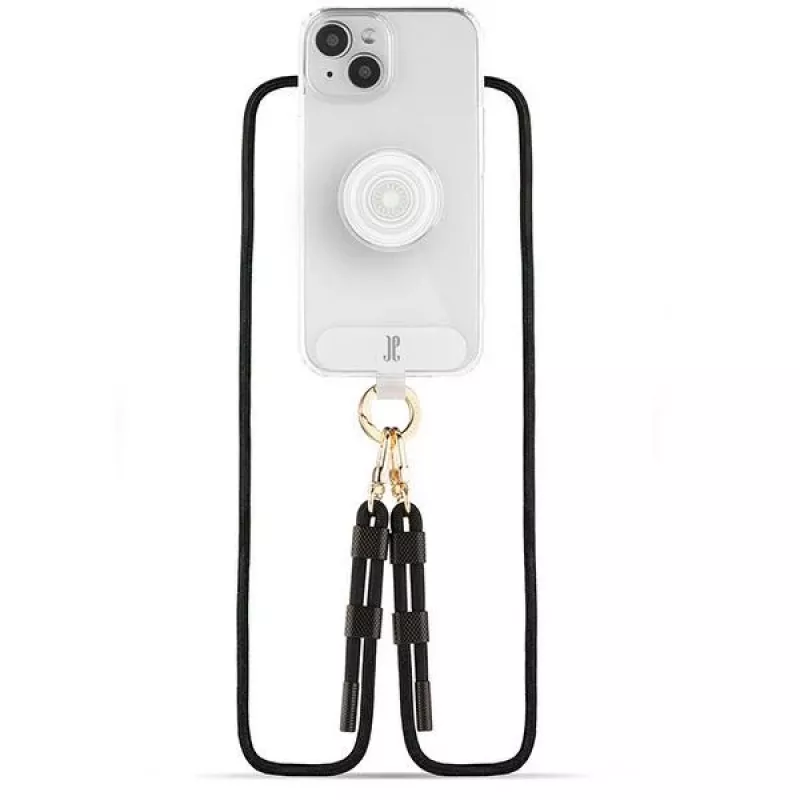 Just Elegance 3-in-1 PopGrip hoes voor Apple iPhone 15 6,1 inch transparant 30524
