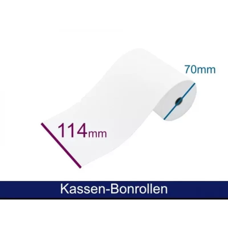 ARTDEV kassabonrol - standaardpapier HF 114 70 12 B/D/K ca. 48 m