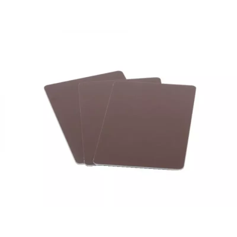 ARTDEV Plastic kaart - 86 x 54mm 30mil 0,76mm blanco - bruin