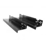 ARTDEV Onderbureau-houderset DRW-HLD-3000 zwart staal L-vorm voor stekkerdozen, mini-pc's, routers
