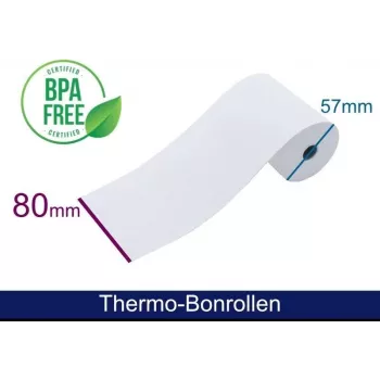 ARTDEV Thermorol 80x57mm 12mm kern 40m 48g/m² wit voor T2 mini 50