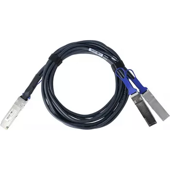 BlueLAN passieve 200GBASE-CR4 QSFP56 naar 2x100GBASE-CR QSFP56 breakout Direct Attach Copper kabel, 1 meter