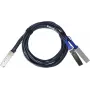 BlueLAN passieve 200GBASE-CR4 QSFP56 naar 2x100GBASE-CR QSFP56 breakout Direct Attach Copper kabel, 1 meter