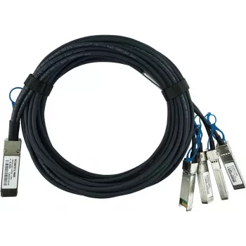 BlueOptics Compatible Nokia QSFP28-4SFP28-DAC-1M Passieve Direct Attach Breakout-kabel, 1m, 26 AWG