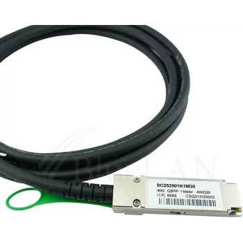 BlueOptics compatibele Centec CAB-Q-Q-3M-CT BlueLAN QSFP+ Direct Attach koperkabel, 40GBASE-CR4, 30AWG, 3m (CAB-Q-Q-3M-CT-BL)