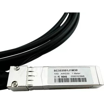 BlueLAN DAC SFP+ Direct Attach Copper kabel 1 m zwart compatibel met Level One DAC-0101