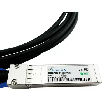 BlueOptics Lenovo AV1Y compatibele BlueLAN 25GBASE-CR passieve SFP28 Direct Attach kabel, 5m, AWG26