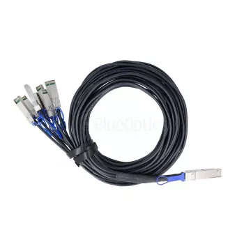BlueOptics Dell EMC compatibele BlueLAN DAC 200GBASE-CR8 QSFP-DD naar 8x SFP28 breakout-kabel 3m