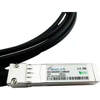 BlueLAN Hirschmann 942 280-002 compatibele DAC SFP+-kabel, 10G, 1 m