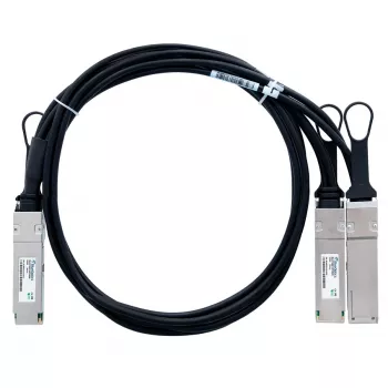 BlueOptics HPE P06248-B22 compatibele Breakout Direct Attach Cable (DAC) passief 200GbE naar 2x100GbE twinaxiale koper QSFP56 naar 2xQSFP56 3m BlueLAN