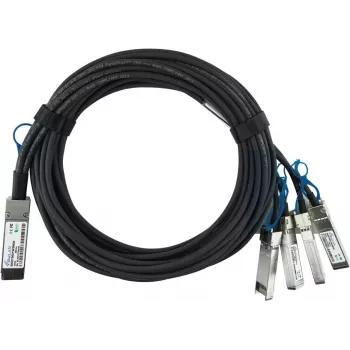 BlueOptics HPE Q9S72A compatible BlueLAN passieve 100GBASE-CR4 QSFP28 naar 4x25GBASE-CR SFP28 Direct Attach Breakout-kabel, 1m, AWG26