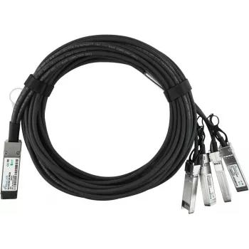 BLUEOPTICS compatibele H3C QSFP-40G-4SFP-10G-CAB-3M-CM-BL BlueLAN passieve 40GBASE-CR4 QSFP naar 4x10GBASE-CR SFP+ direct attach breakout-kabel, 3m, AWG30