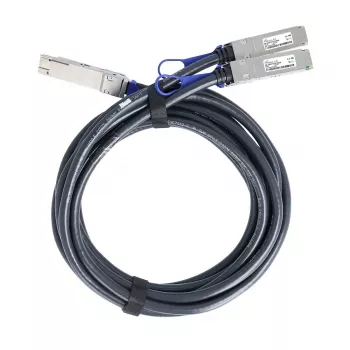 BlueLAN NVIDIA compatibele 400GBASE-CR8 QSFP-DD naar 2x QSFP56 direct attach copper breakout-kabel, 1m