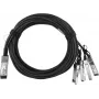 BlueLAN 40G-DACP-QSFP4SFP1M-BL QSFP+ naar 4x SFP+ passives Direct Attach Copper Breakout-kabel, 1 m