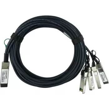 BlueOptics compatibele Extreme Networks QSFP-4SFP10G-CU1M-EN BlueLAN passieve 40GBASE-CR4 QSFP naar 4x10GBASE-CR SFP+ Direct Attach Breakout-kabel, 1m, AWG30 (QSFP-4SFP10G-CU1M-EN-BL)