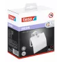Tesa MOON toiletpapierhouder met deksel, zelfklevend, RVS-look, zilver, 1 stuk