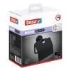 Tesa MOON BLACK toiletpapierhouder met deksel, zelfklevend, zwart, 1 stuk