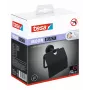 Tesa MOON BLACK toiletpapierhouder met deksel, zelfklevend, zwart, 1 stuk