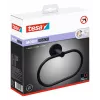 Tesa MOON BLACK handdoekring zelfklevend metaal poedergecoat mat zwart