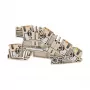 Weidmüller AITB 2.5 BB L-L-PE installatie-rijgklem, PUSH IN, 3 potentialen, 2,5 mm², zwart