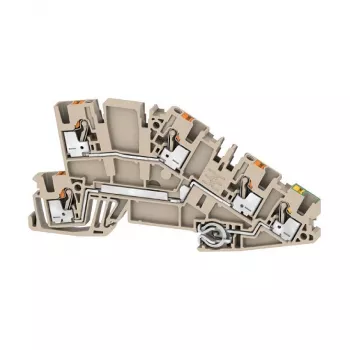 Weidmüller AITB 2.5 L-L-PE installatie-rijgklem, 2,5 mm², PUSH IN, beige, DIN-rail