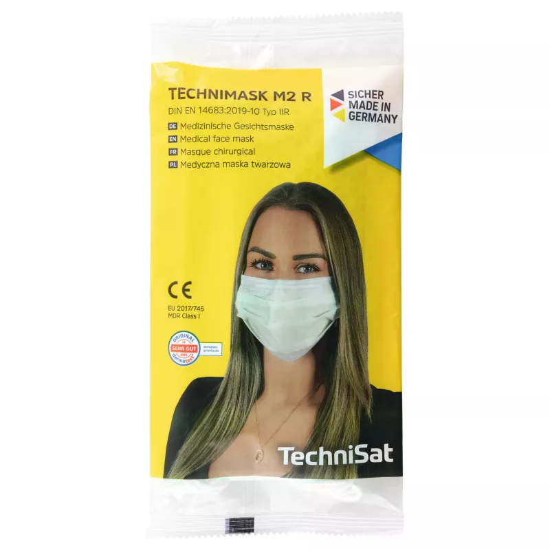 TECHNIMASK M2 R medisch gezichtsmasker type IIR, 50-pack, blauw