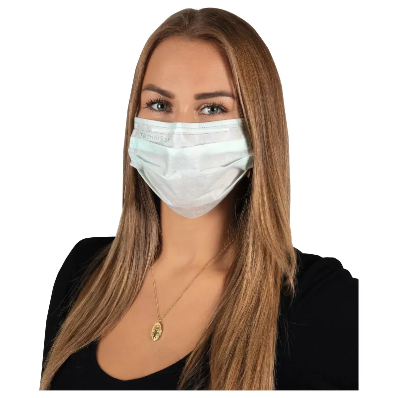 TECHNIMASK M2 R medisch gezichtsmasker type IIR, 50-pack, blauw