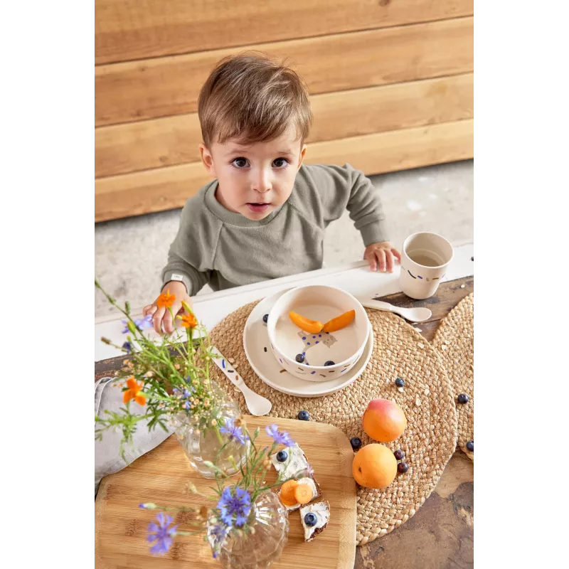 Lassig Little Mateys 5-delige tafelset Royal Blue - bord, schaal, beker, lepel, vork