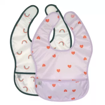 Lassig waterdichte slabben set 6m+ Happy Rascals Heart Lavender