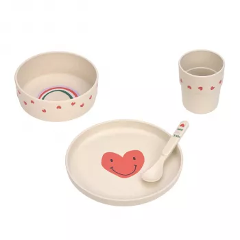 Lassig Happy Rascals Heart Lavender 5-delige kinderserviesset
