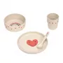 Lassig Happy Rascals Heart Lavender 5-delige kinderserviesset