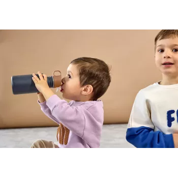 Lassig Little Gang Smile 500 ml drinkfles Navy