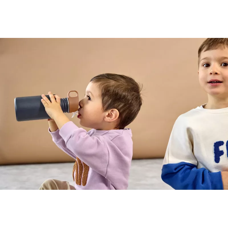 Lassig Little Gang Smile 500 ml drinkfles Navy