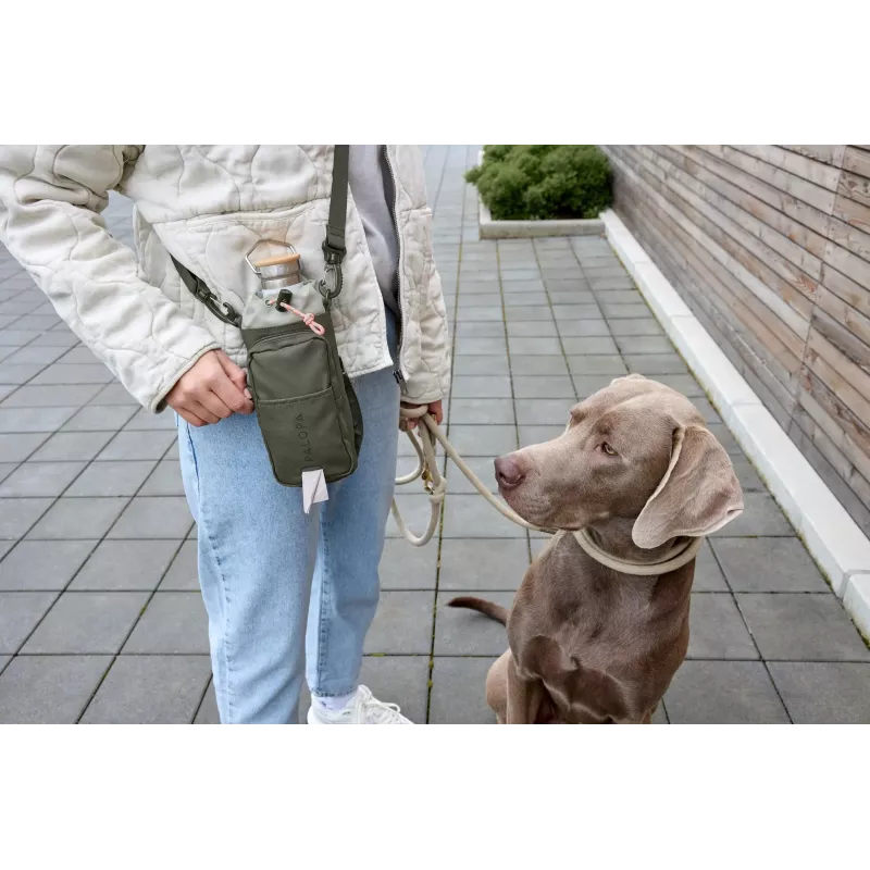 PALOPA 2-in-1 hondensnoeptas en flessenhouder Boudi Dark Olive