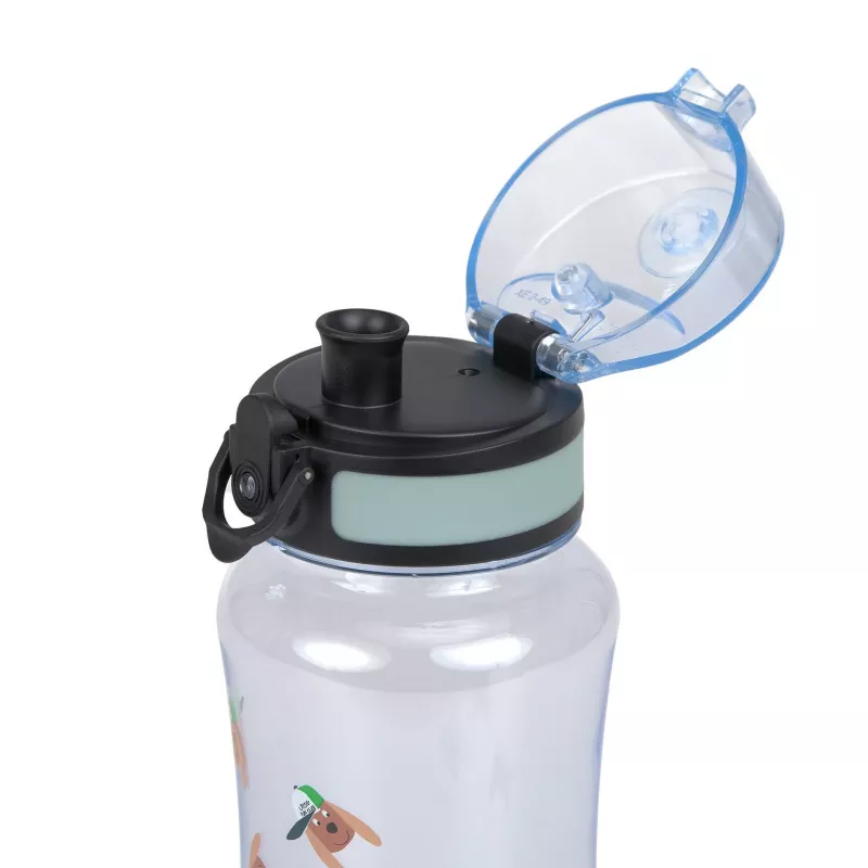 LASSIG Tritan drinkfles 420 ml Tiny Team Dog mint/blauw